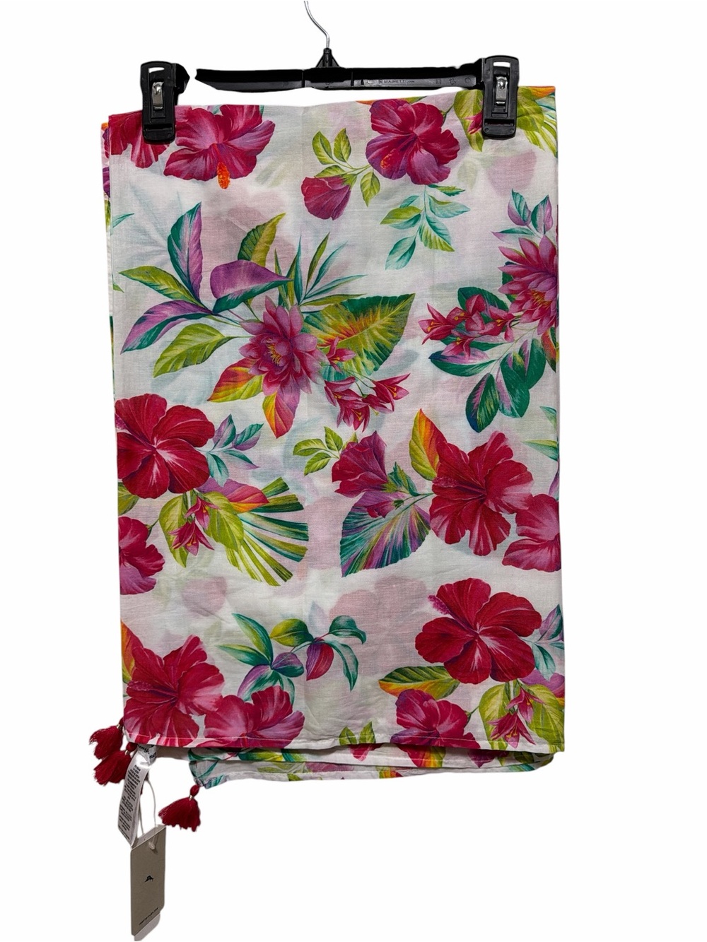 NWT Tommy Bahama Fiesta Floral Pareo Rectangular Wraparound Skirt 4.5"x57" - Picture 2 of 5